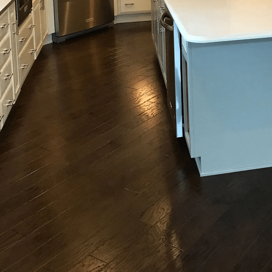 A Detailed 3D Kitchen Design Rendering Showing Modern Tile Flooring And Custom Cabinetry Layout