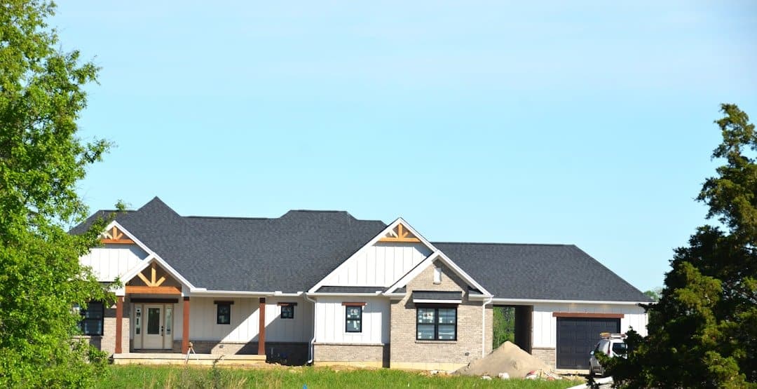 new roof installation on modern home