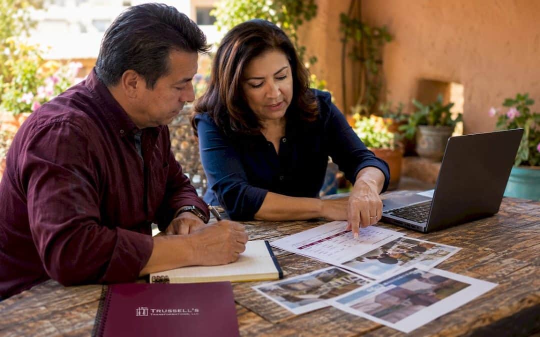 Couple reviewing home financing options