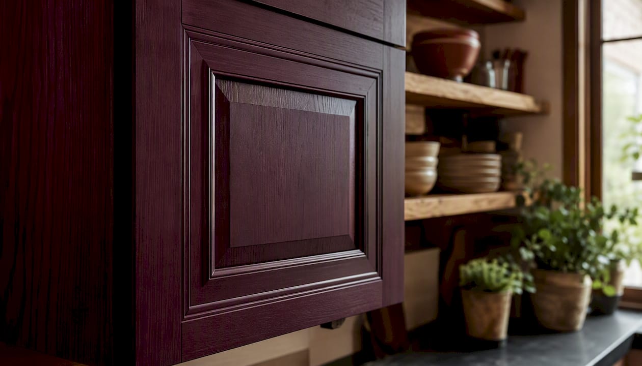Detailed Raised Panel Cabinet Door Close-Up