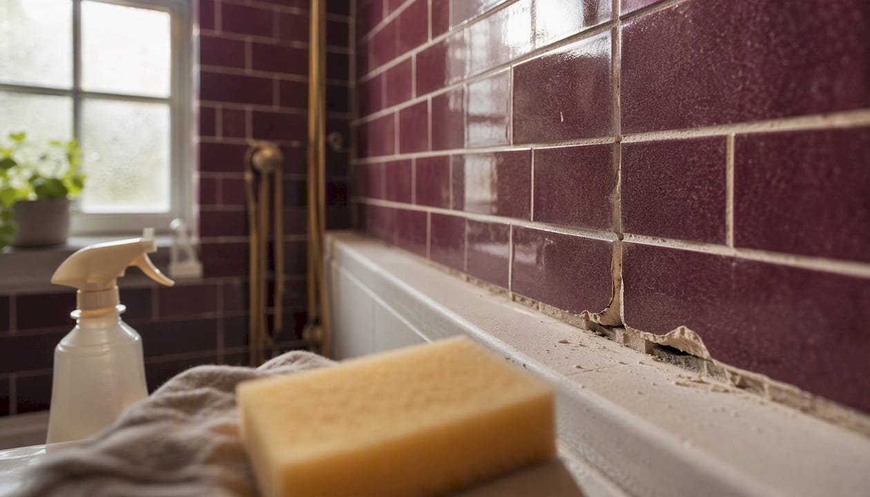 Damaged Grout On Shower Tile