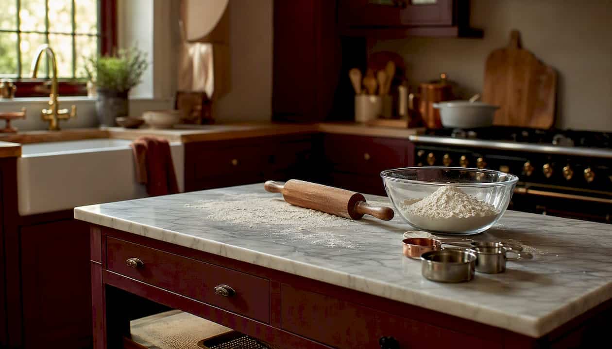 Low Countertop Baking Station With Tools