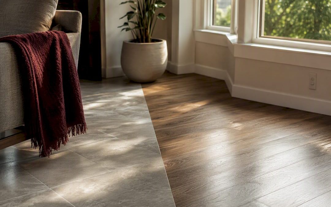 Sunlit room showing UV-resistant flooring close-up