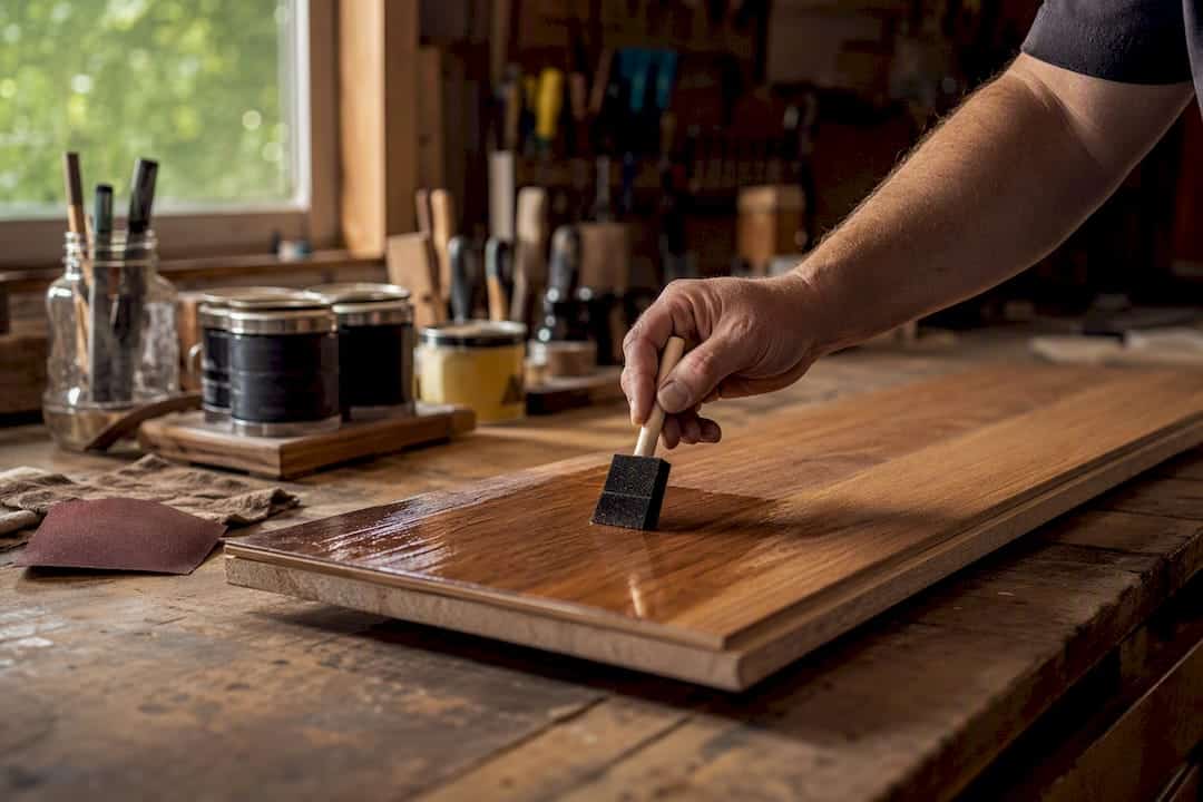 Applying Uv Finish To Hardwood Floor Plank