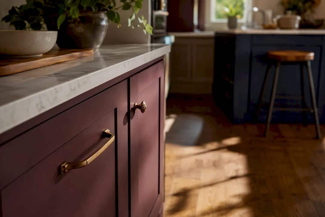 Close-Up Of Cabinet Pull And Knob Showing Ergonomic Difference