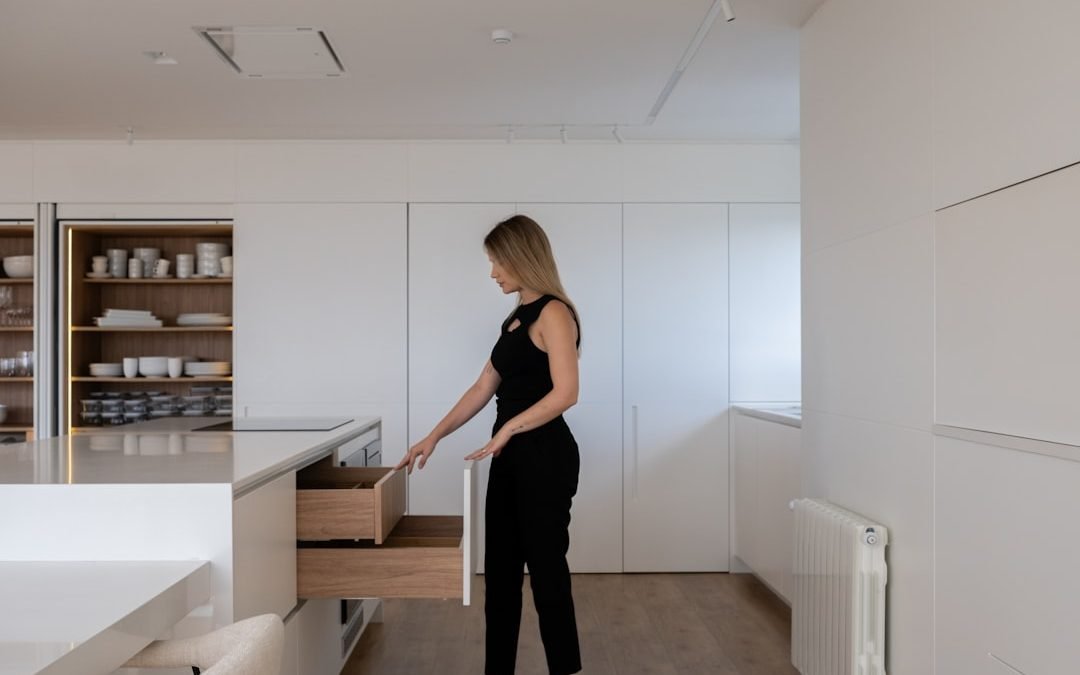 installing pull out drawers in modern kitchen cabinet