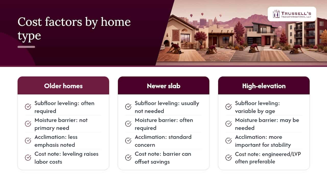 Albuquerque Flooring Conditions And Cost Factors