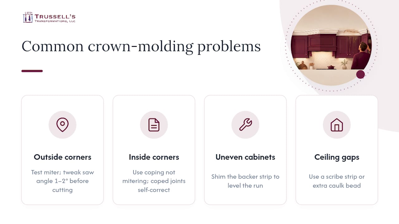 What Goes Wrong During Crown Molding Installation? — Overview Diagram