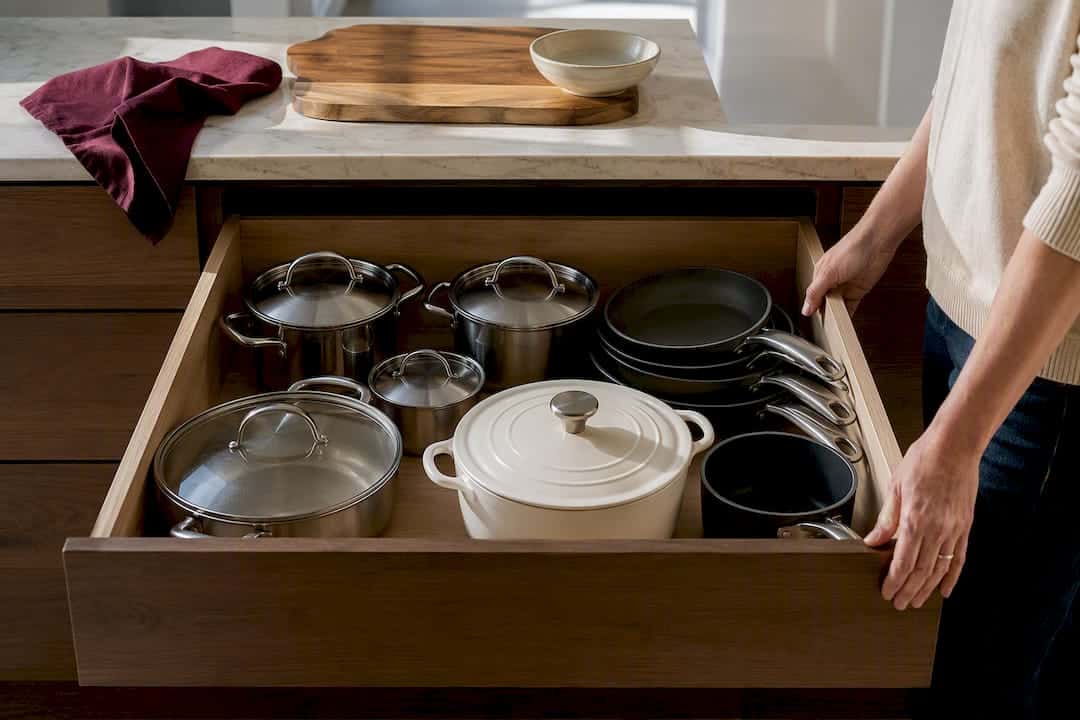 Full-Extension Drawer Showing Accessible Storage
