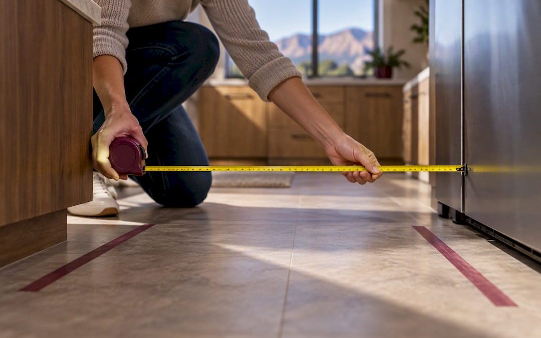 Tape testing kitchen island aisle clearance
