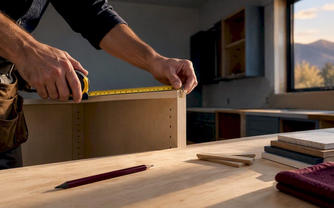 Measuring partial cabinet installation in Albuquerque