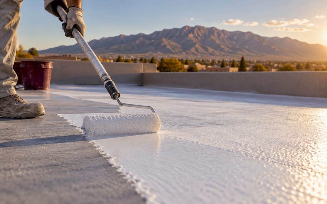 Reflective coating applied to Albuquerque roof